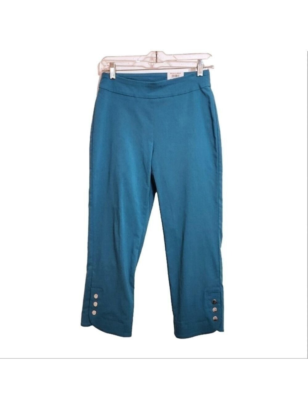 JM Collection Capri Pants Tummy Control Green Size XSmall
